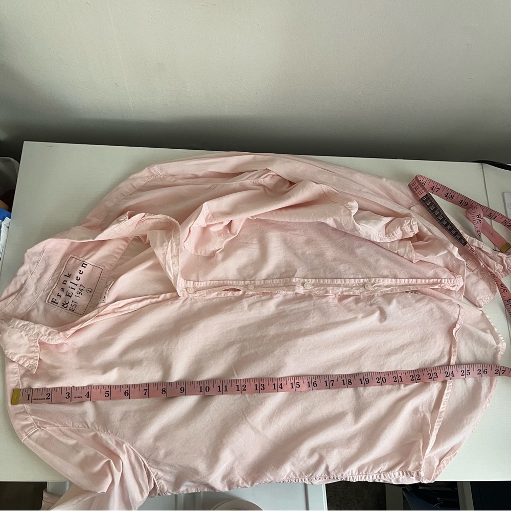 Frank & Eileen Light Pink 100% Cotton Button Down Shirt Long Sleeve - Picture 6 of 6